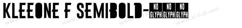 KleeOne F SemiBold字体转换